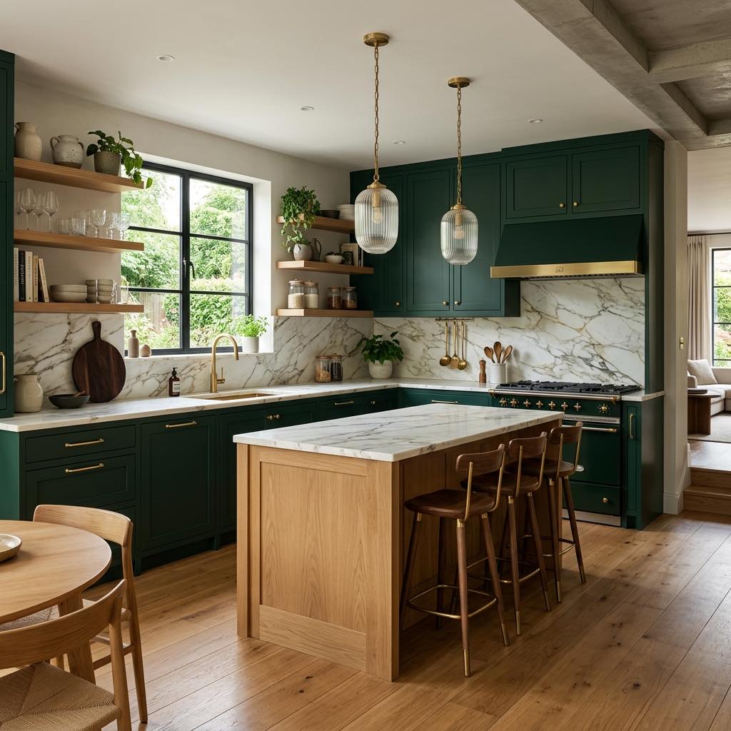 Dark Green Kitchen Cabinets: Styling Muted Sage and Forest Green