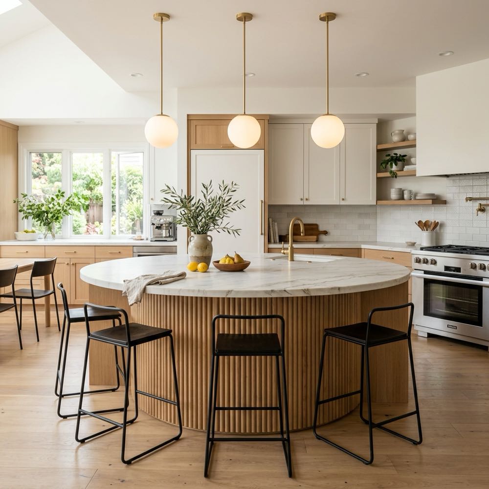 Fluted Kitchen Island Ideas: Styling Textured Cabinetry Slats