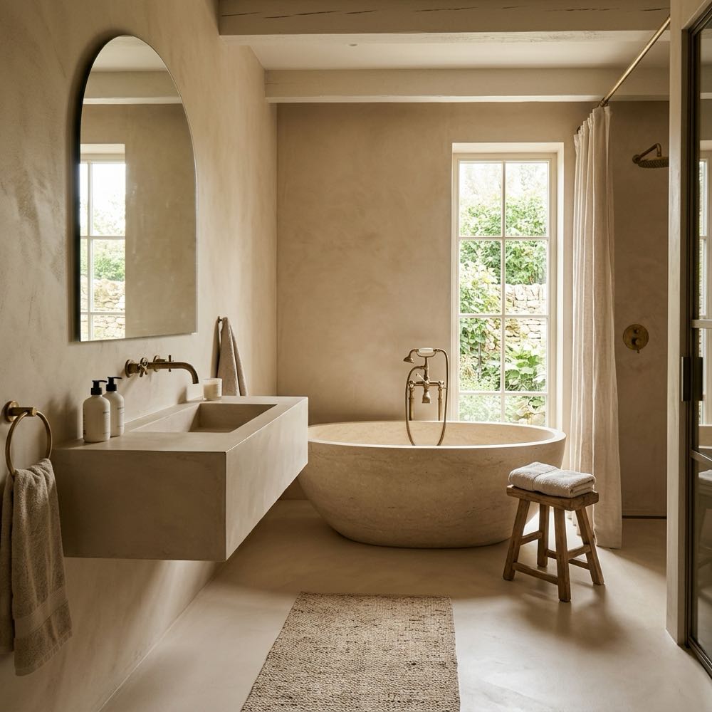 Microcement Bathroom Design Ideas: Creating a Seamless Spa Bath