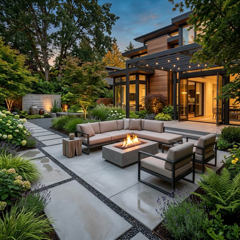 Modern Concrete Patio Ideas: Staging a Contemporary Backyard Lounge