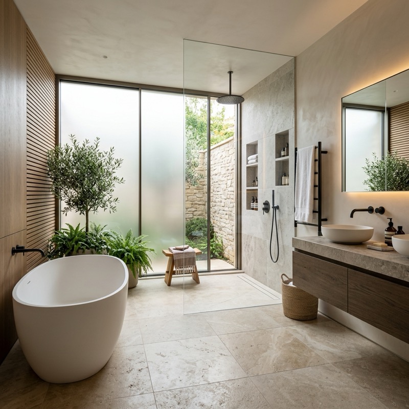 Modern Wet Room Layouts: How to Design a Combined Shower and Tub Zone