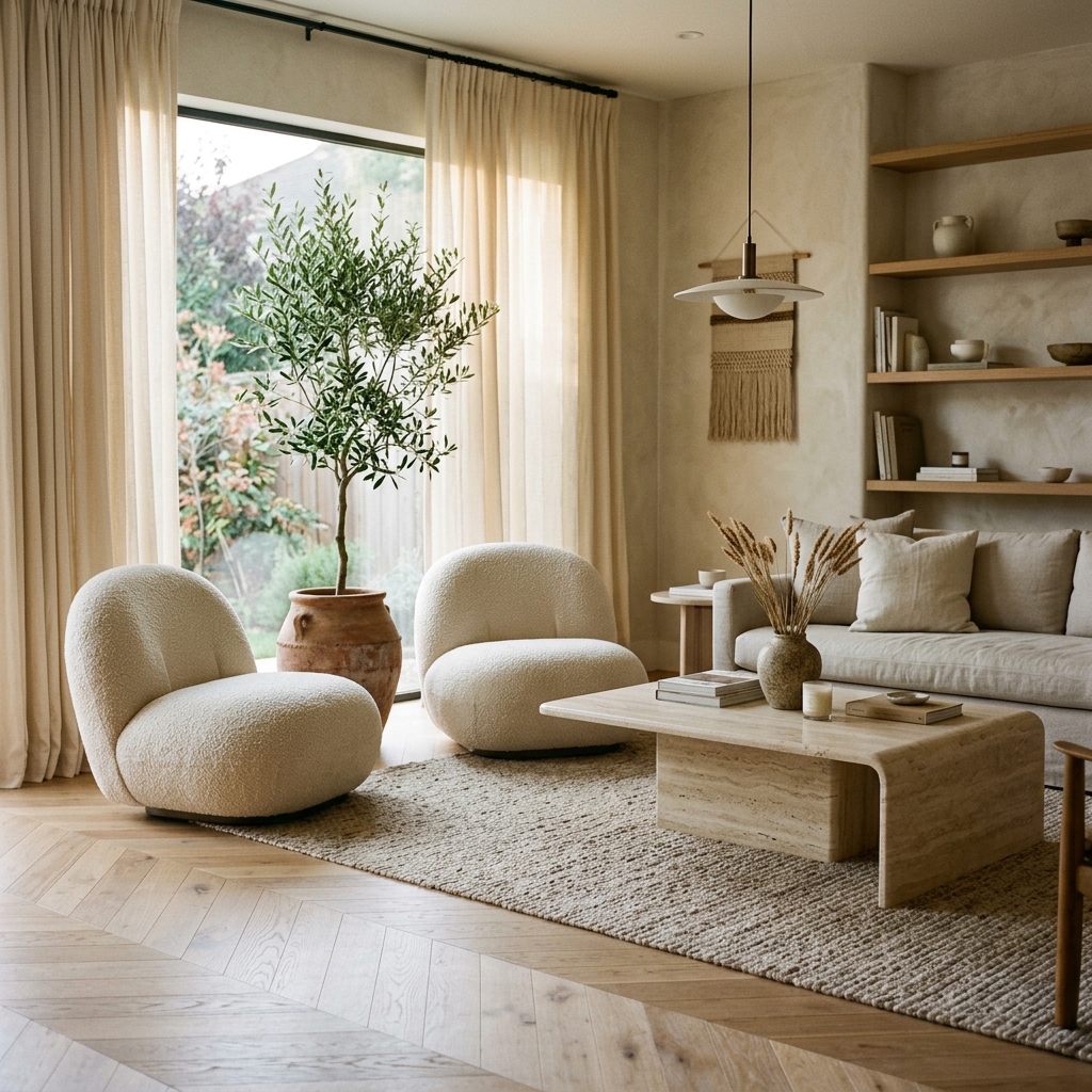 Modern Organic Living Room Design: 7 Key Staging Tips for a Cozy Aesthetic