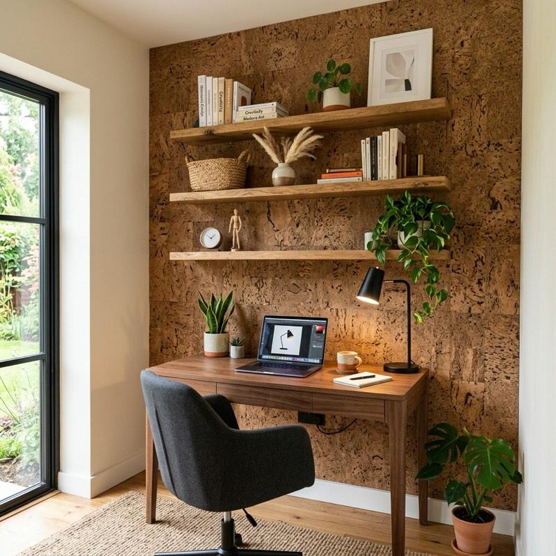 Cork Wall Tiles Design: Styling Sustainable Accent Surfaces