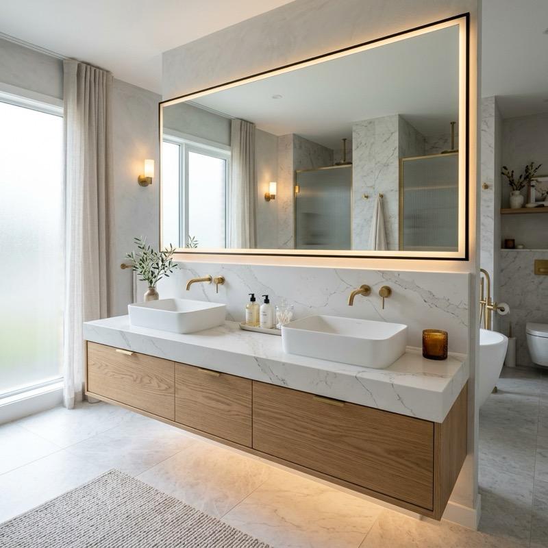 Floating Bathroom Vanity Ideas: Styling Sleek Modern Baths