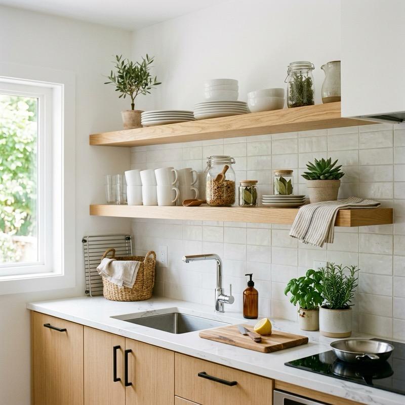 Kitchen Open Shelf Styling: Designing Airy Modern Kitchens