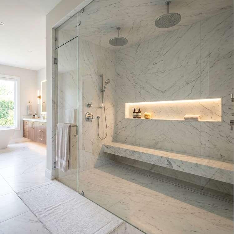 Luxury Master Bathroom Walk-In Shower: 5 High-End Layouts