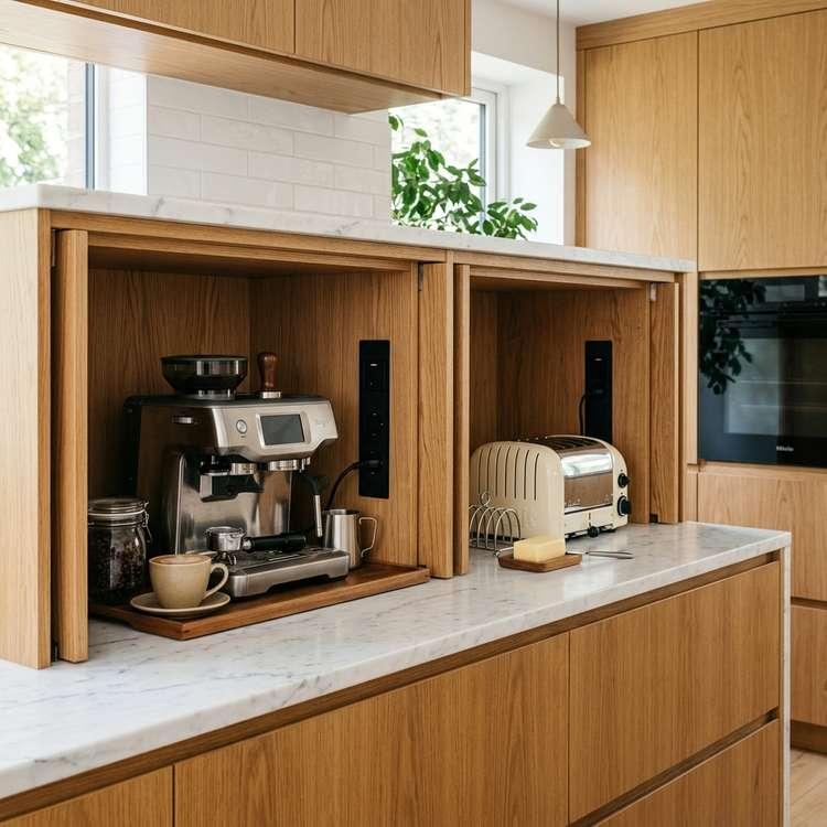 Modern Kitchen Appliance Garages: 5 Smart Storage Layouts