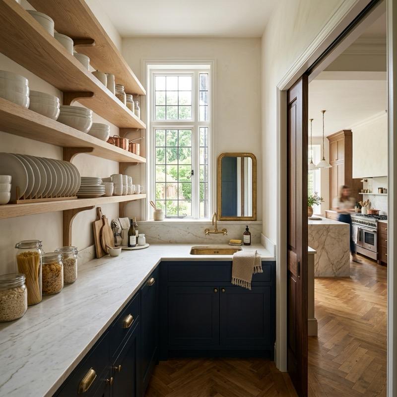 The Modern Kitchen Scullery: Staging and Organizing a Butler’s Pantry