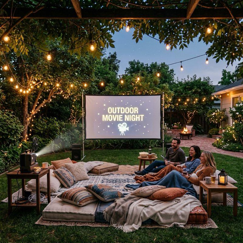 Outdoor Movie Theater: Staging a Backyard Cinema Zone