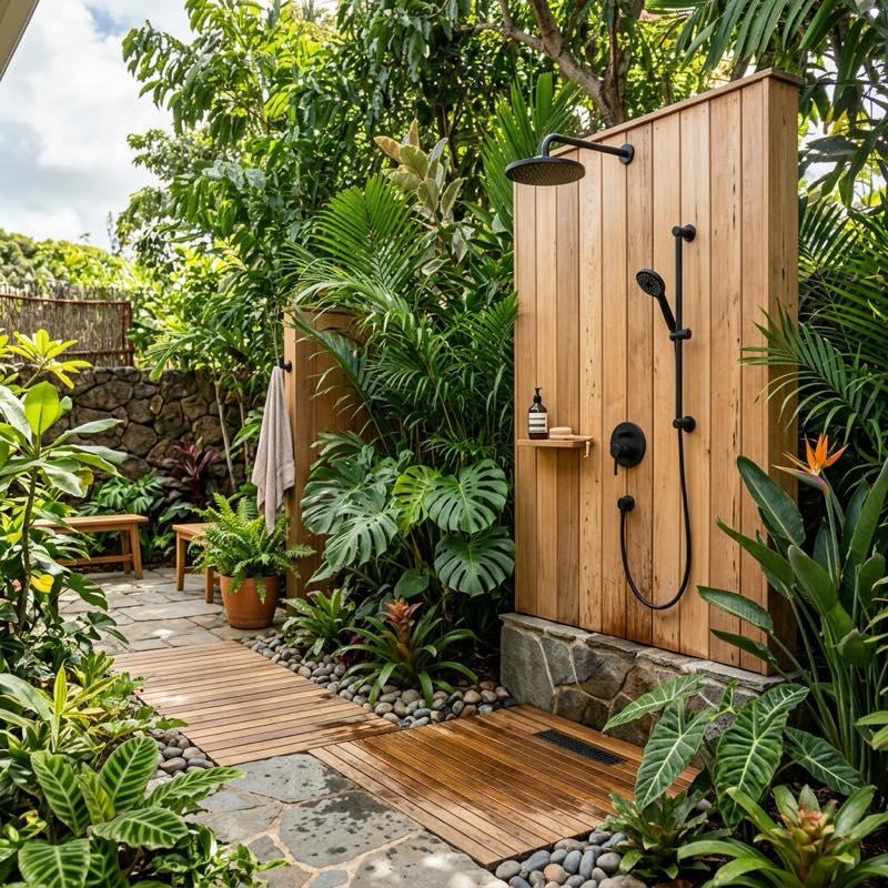 Outdoor Shower Design Ideas: Designing a Backyard Oasis