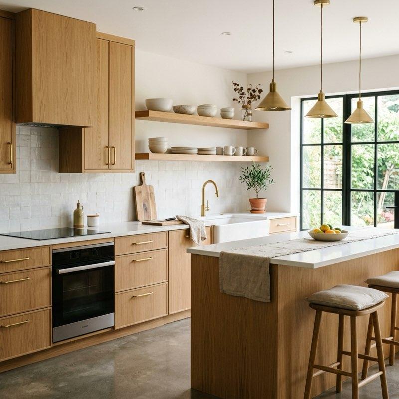 Warm Wood Kitchen Cabinets: How to Style Oak, Walnut, and Maple in Modern Design