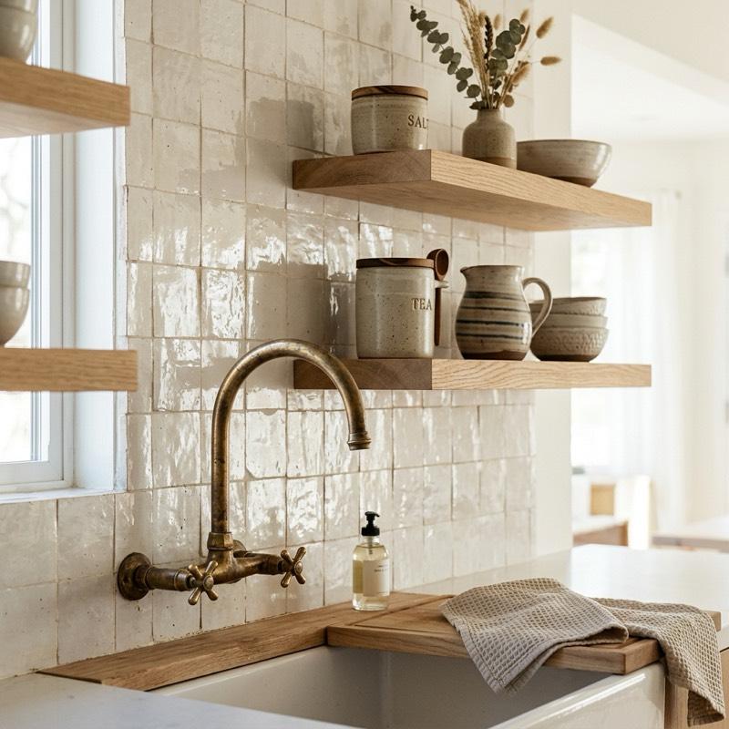 Zellige Tile Kitchen Backsplash: Staging and Styling Moroccan Tiles